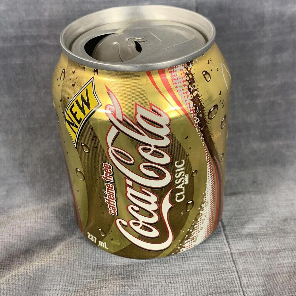 Vintage Caffeine Free Coca Cola Classic 237ml Gold Can 2004